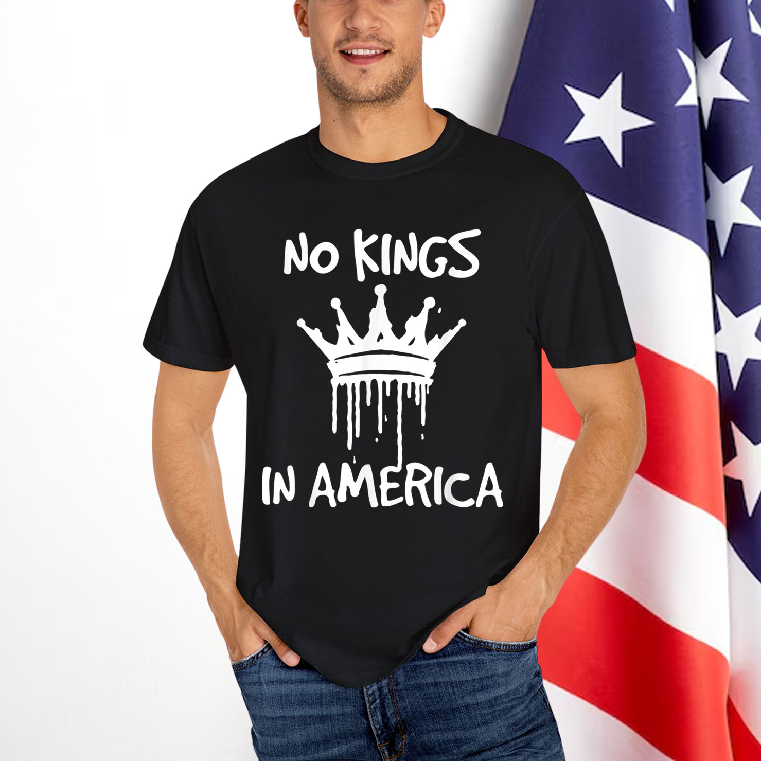 No Kings In America Democracy Court Ruling Saying T-Shirt