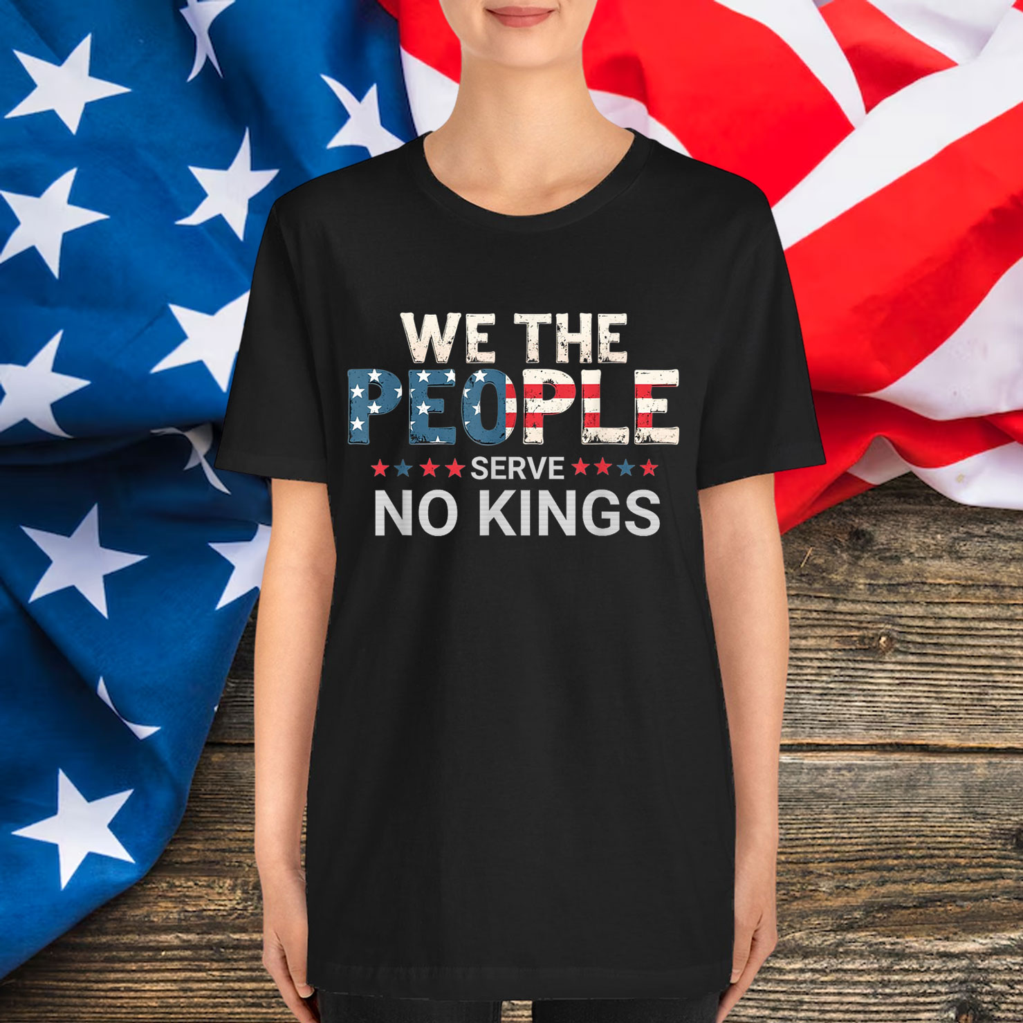 No Kings In America Democracy We The People T-Shirt
