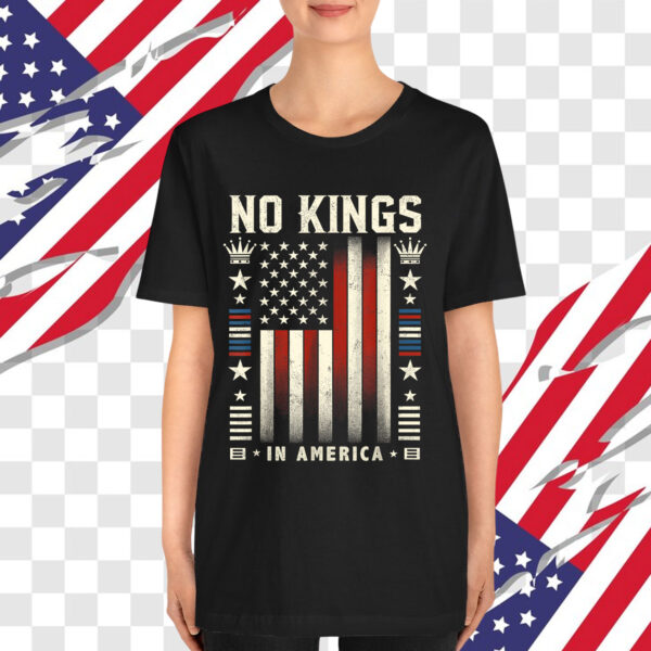 No Kings In America Patriotic Democracy Vintage T-Shirt