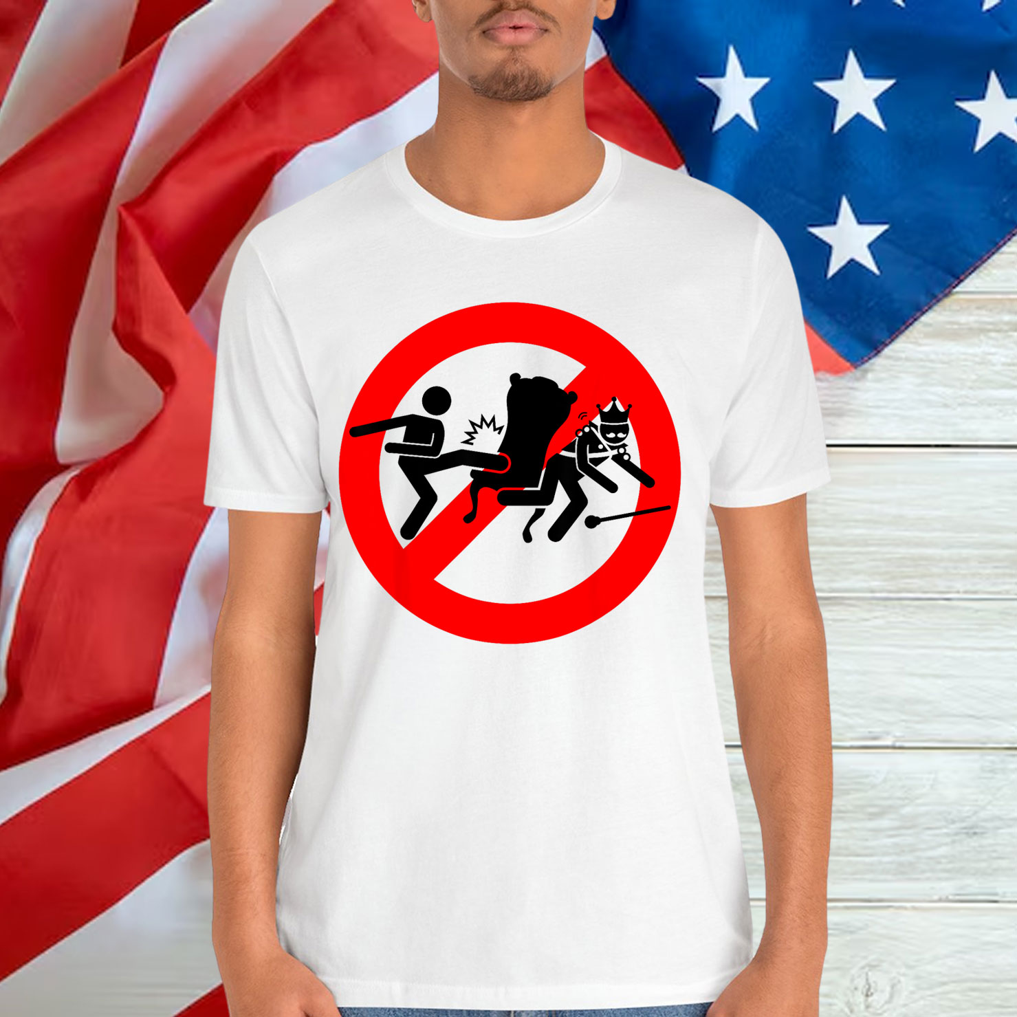No Kings In America Pro Democracy Anti Monarchy Oligarchy T-Shirt