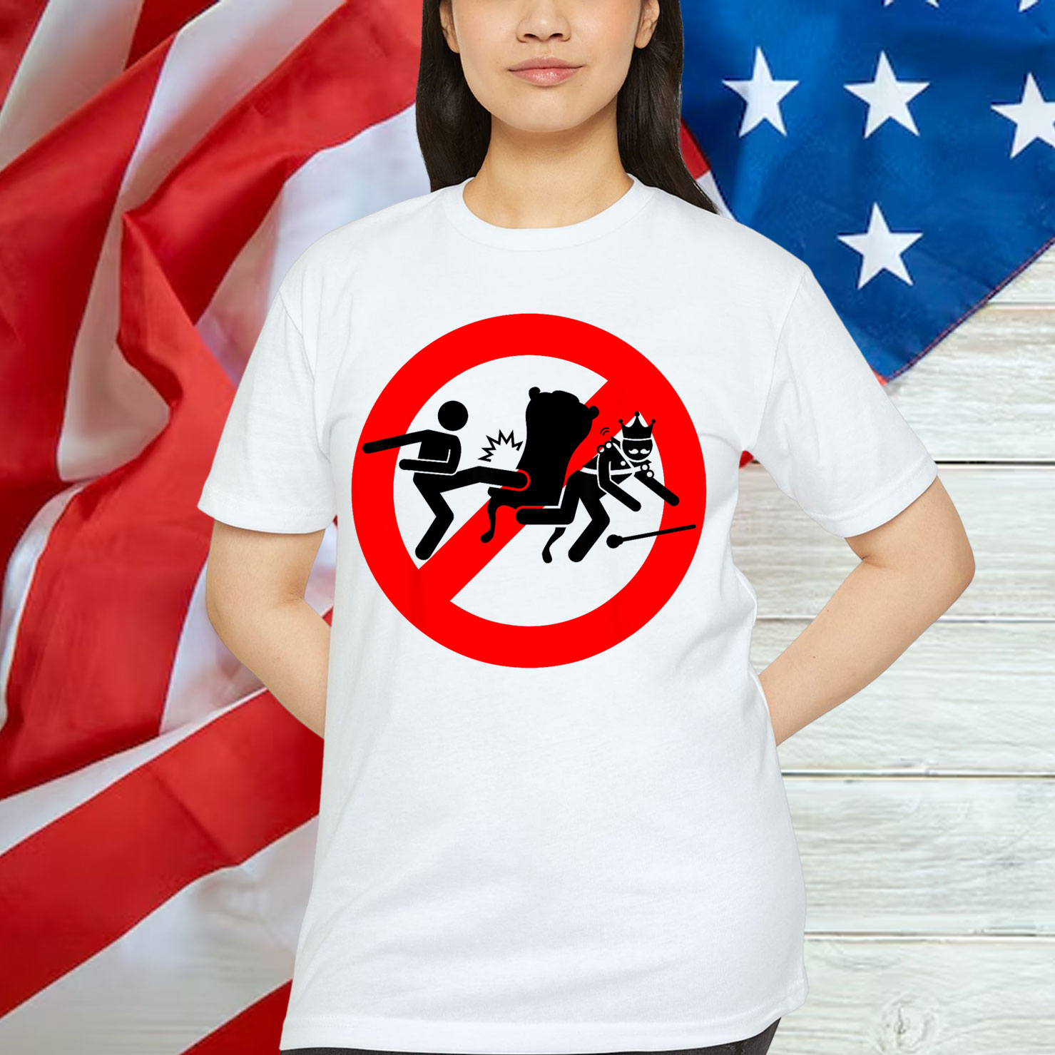 No Kings In America Pro Democracy Anti Monarchy Oligarchy T-Shirt