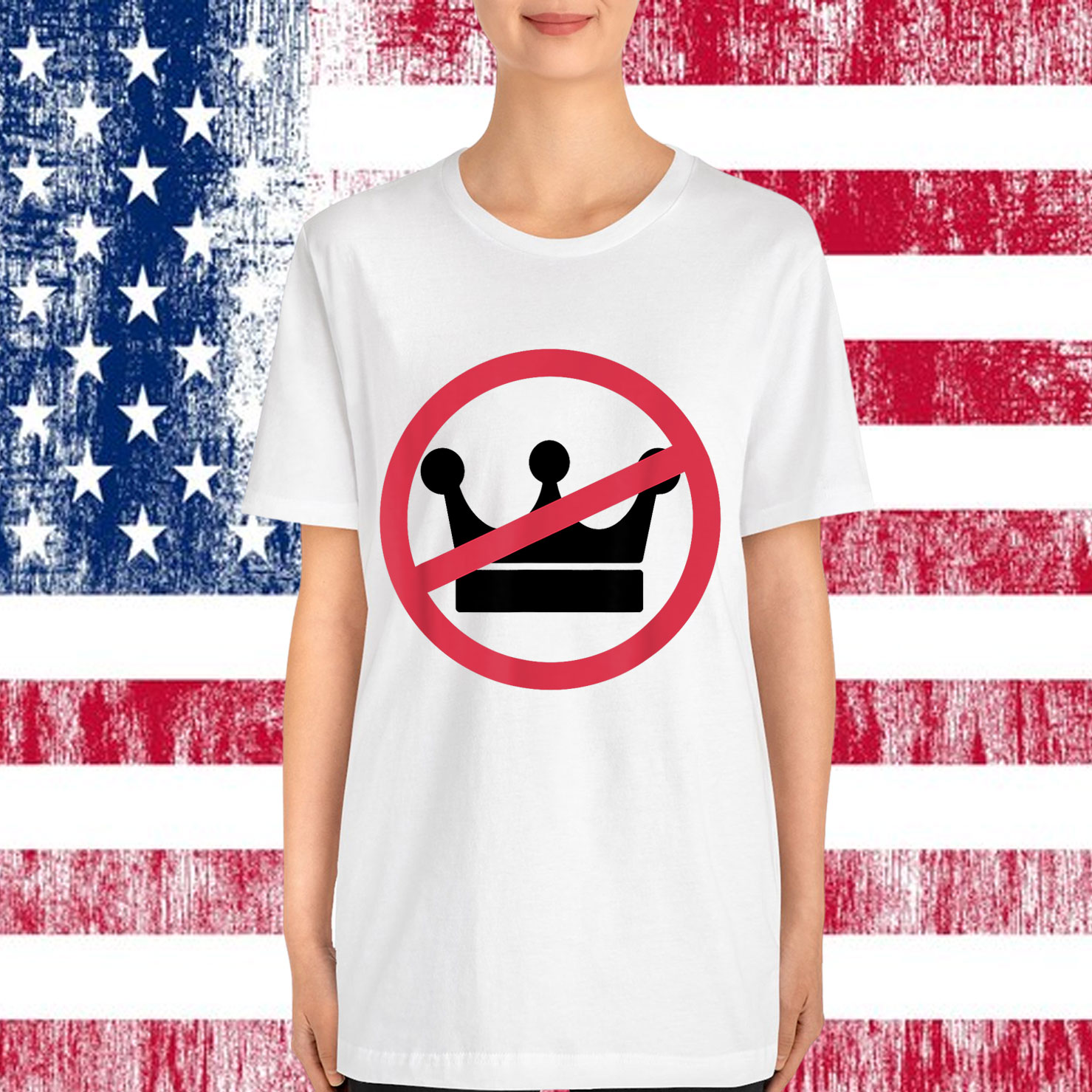 No Kings In America Pro Democracy Anti Monarchy Oligarchy T-Shirt
