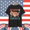 No Kings In America Retro USA Map Patriotic T-Shirt