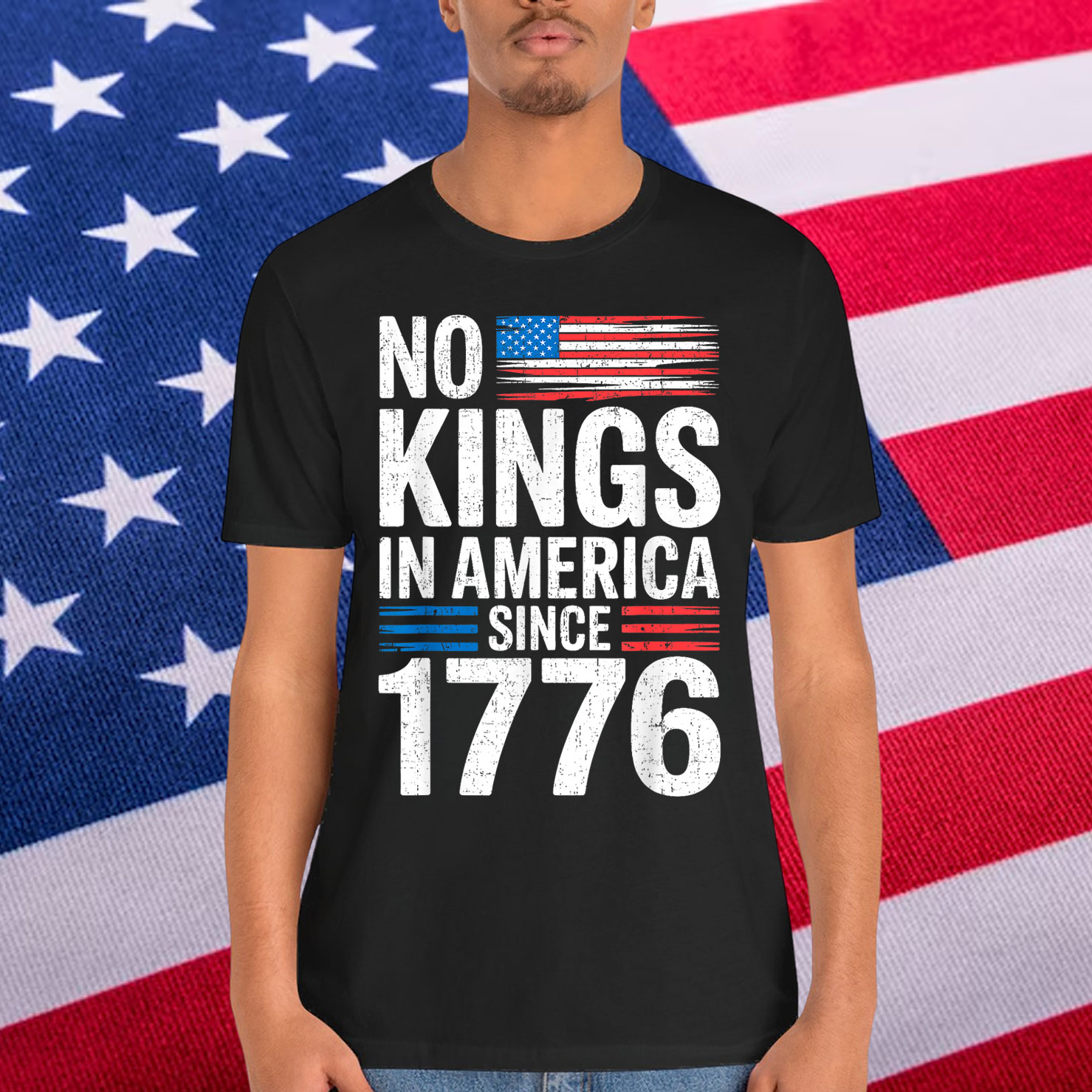 No Kings In America Shirt Rejecting Kings Patriotic T-Shirt
