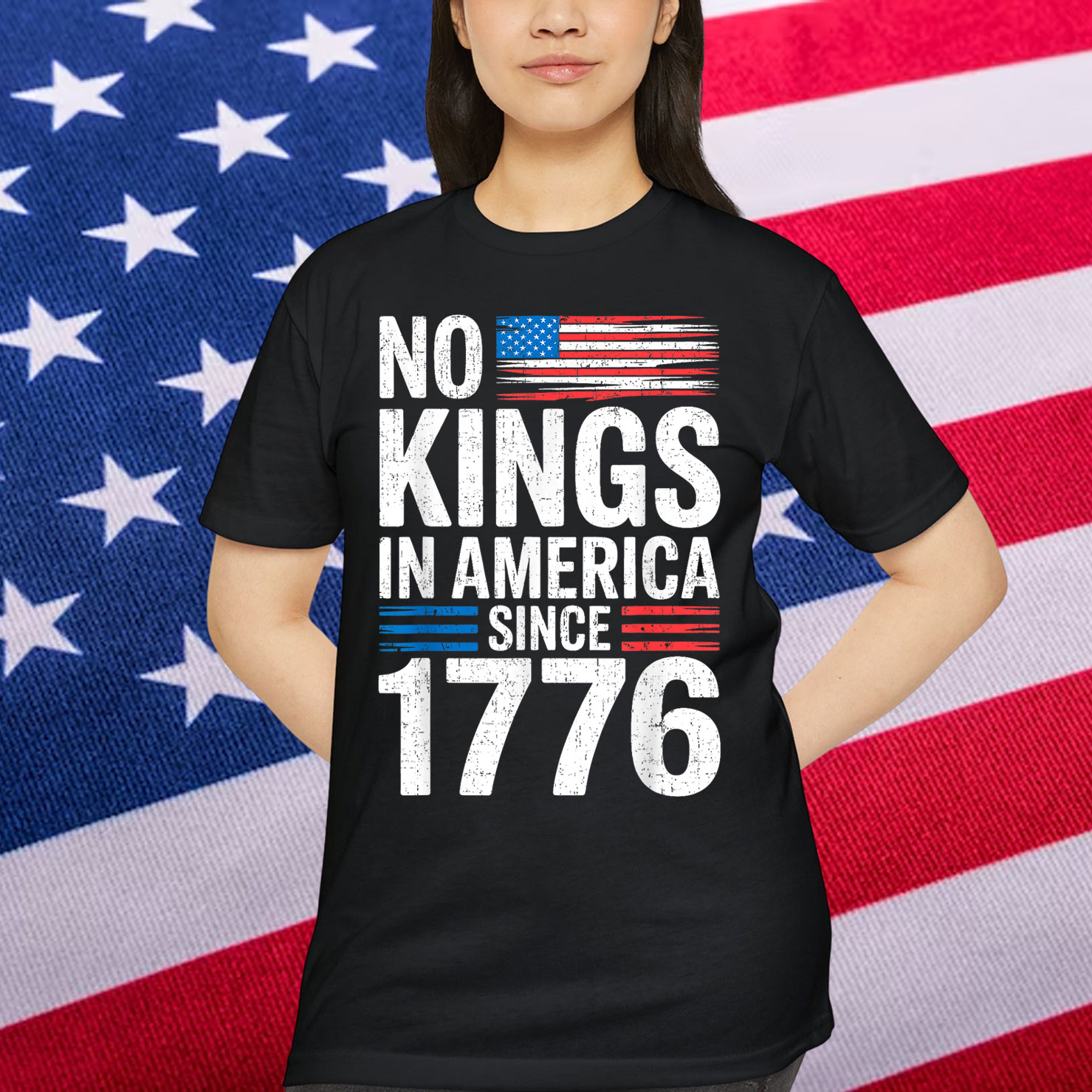 No Kings In America Shirt Rejecting Kings Patriotic T-Shirt
