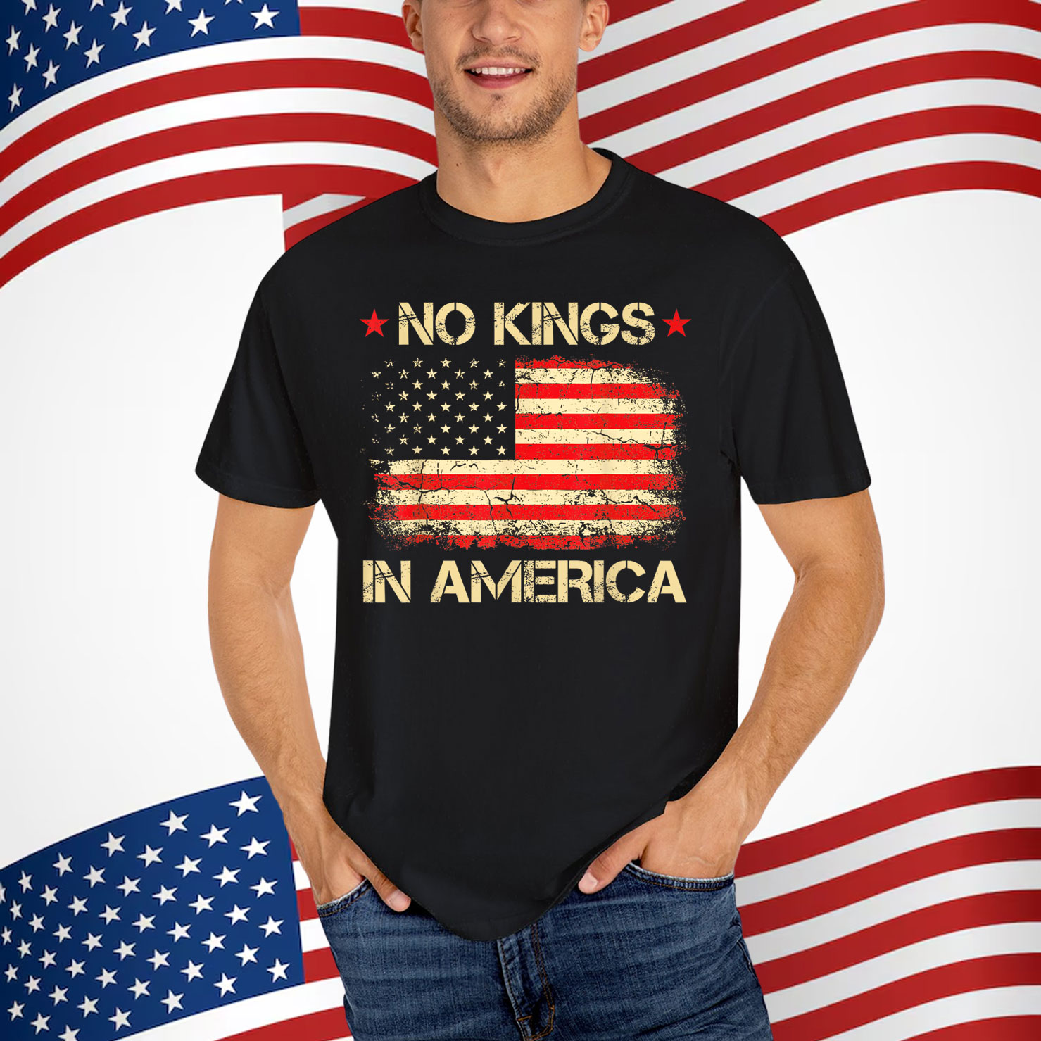 No Kings In America T-Shirt
