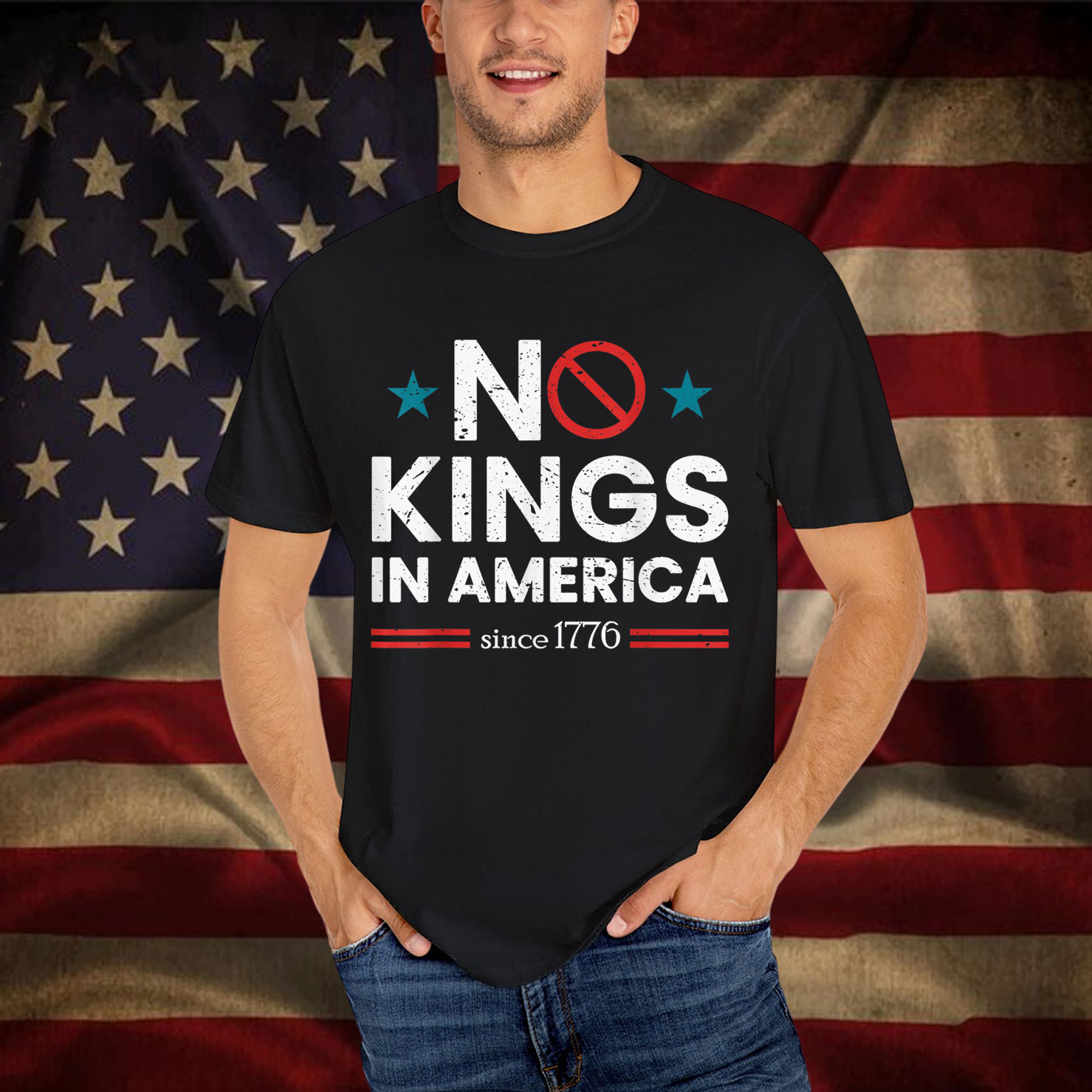 No Kings In America Since 1776 4th T-Shirt