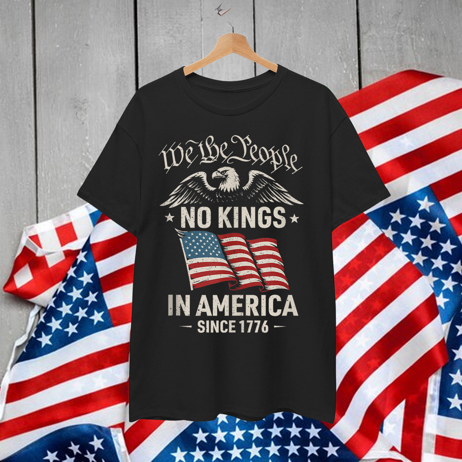No Kings In Since 1776 America People Political T-Shirt