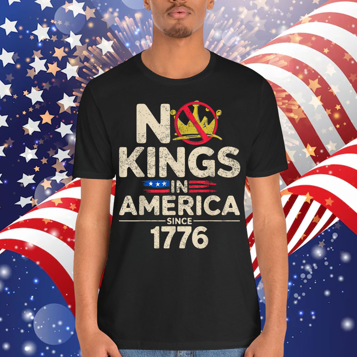 No Kings In America Since 1776 Idea Present Patriotic T-Shirt