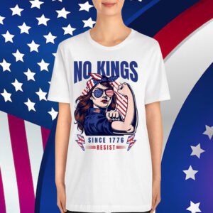 No Kings In America Since 1776 Patriotic Feminism Statement T-Shirt