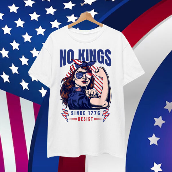 No Kings In America Since 1776 Patriotic Feminism Statement T-Shirt