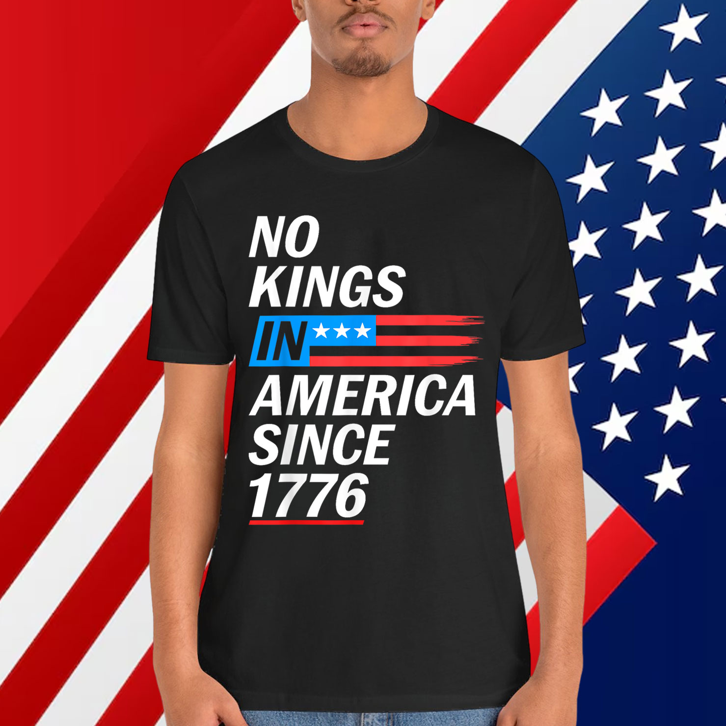 No Kings In America Since 1776 Patriotic USA Freedom T-Shirt