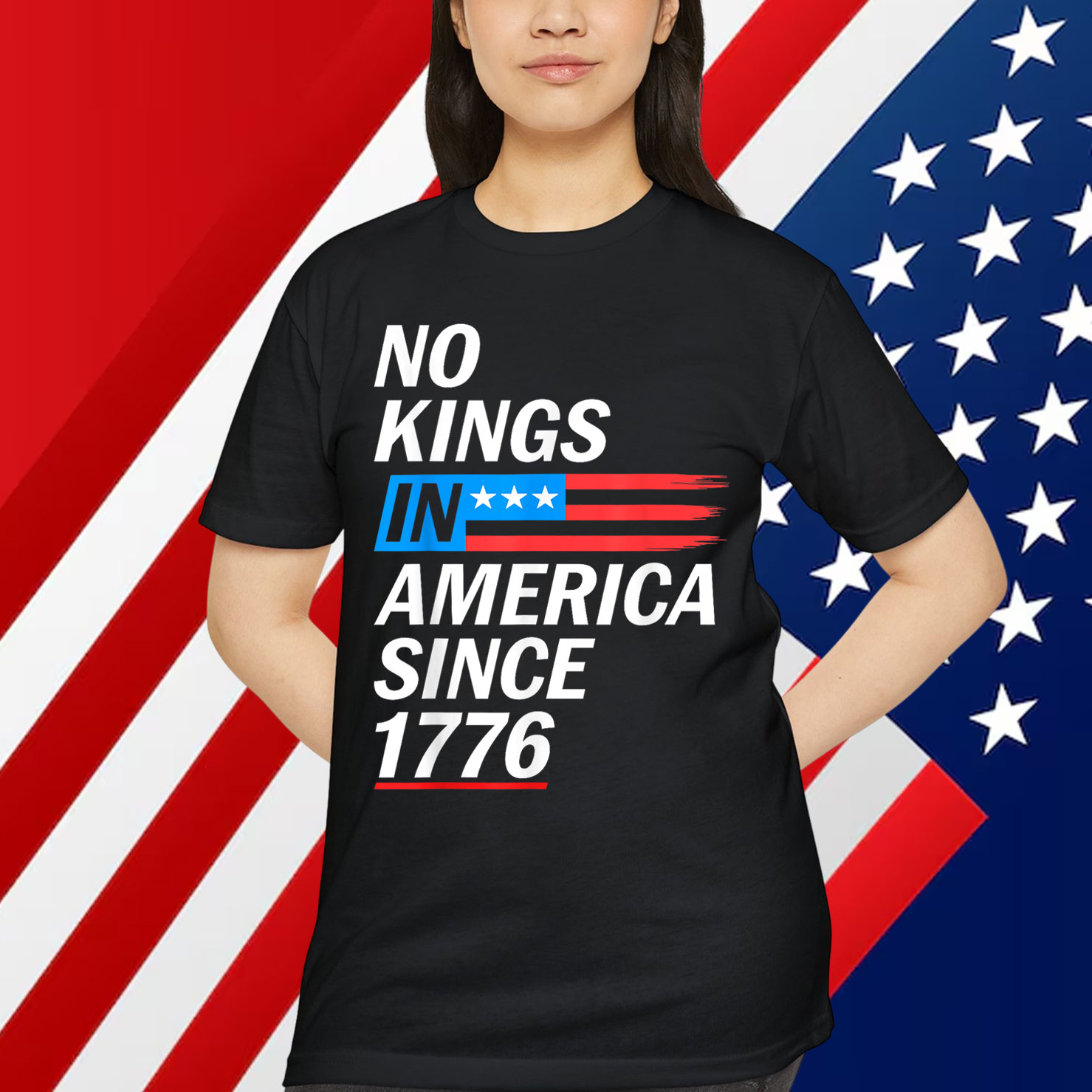No Kings In America Since 1776 Patriotic USA Freedom T-Shirt