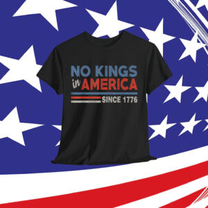 No Kings In America Since 1776 Retro Stripe T-Shirt