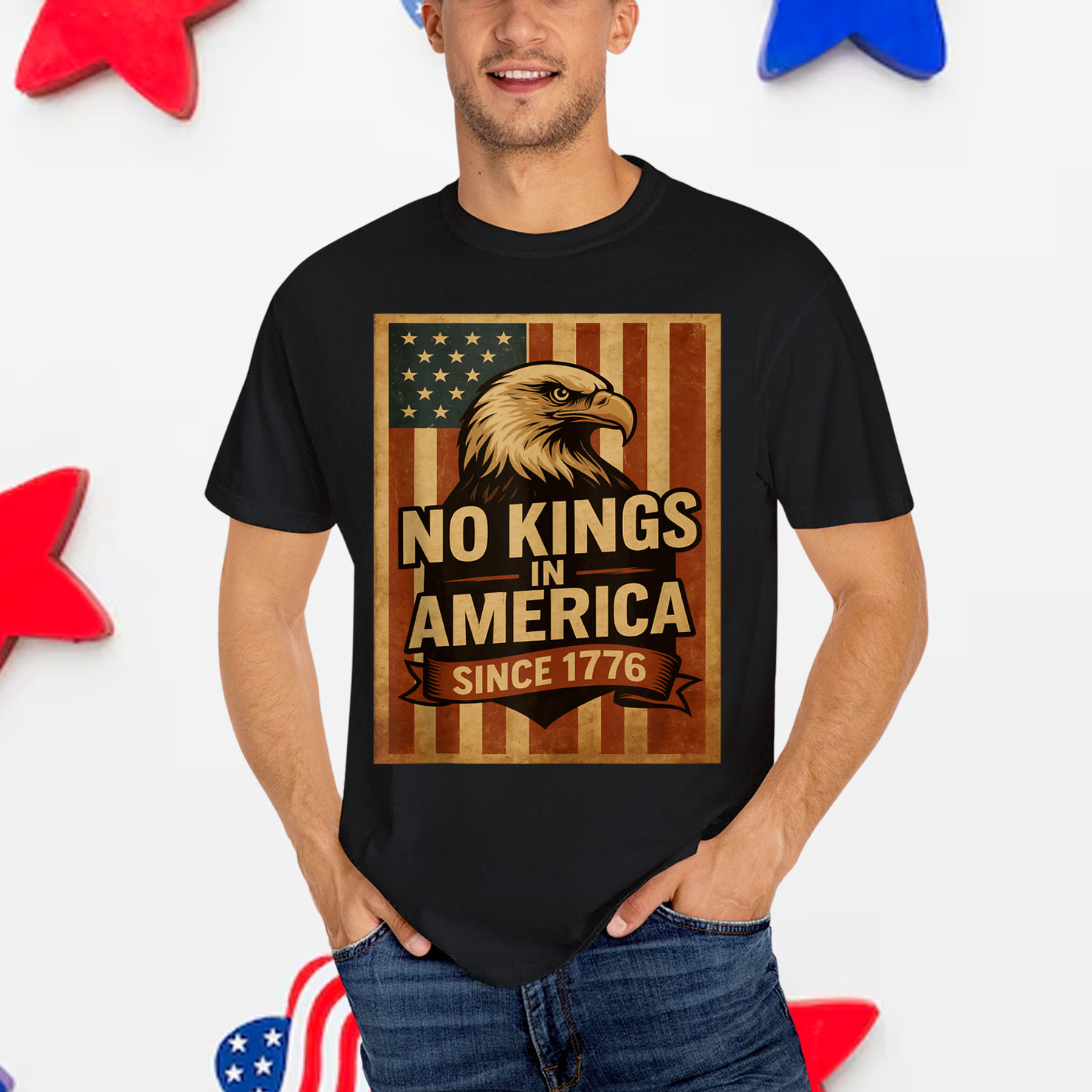 No Kings In America Since 1776 T-Shirt
