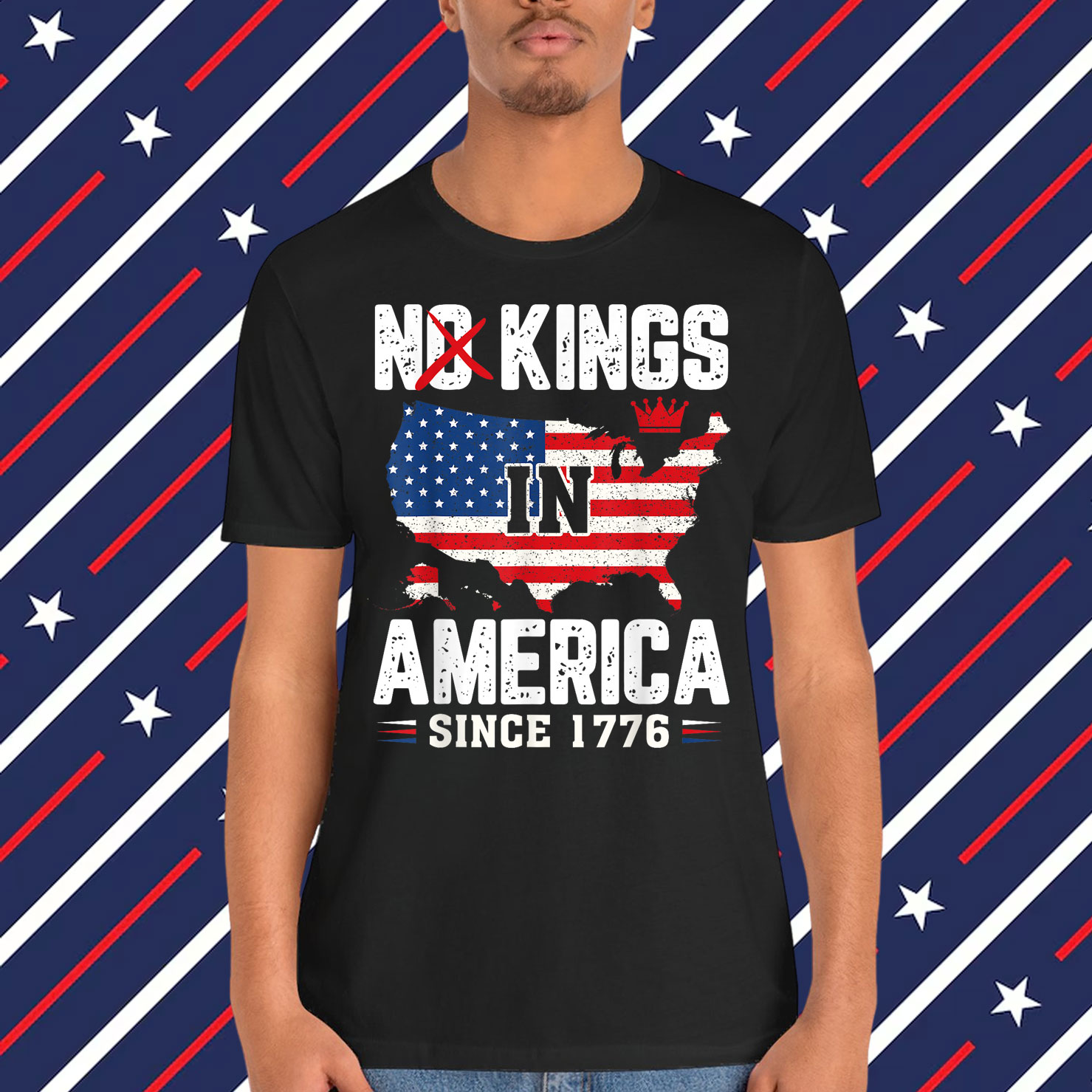 No Kings In America Since 1776 USA T-Shirt