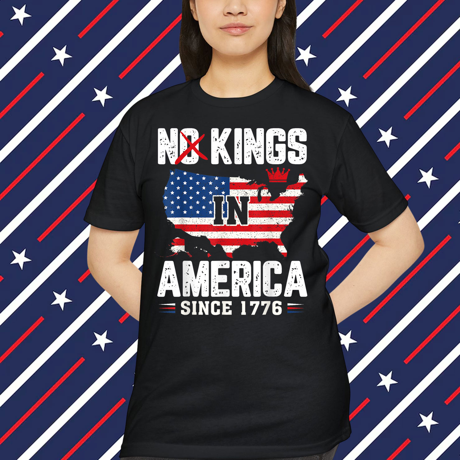 No Kings In America Since 1776 USA T-Shirt