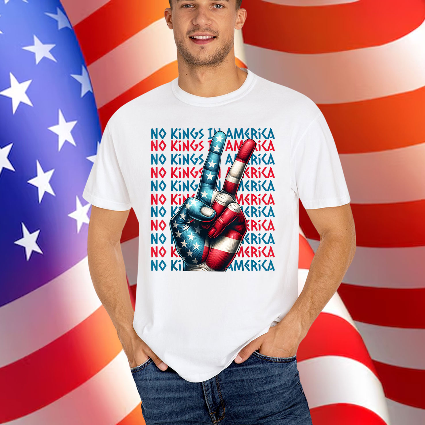 No Kings In America People T-Shirt