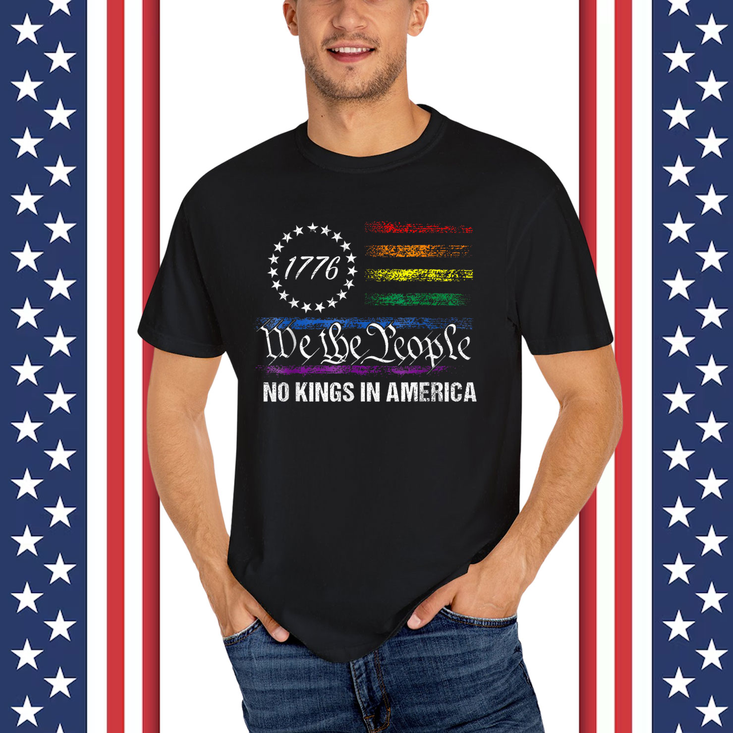 No Kings In America We The People Political T-Shirt