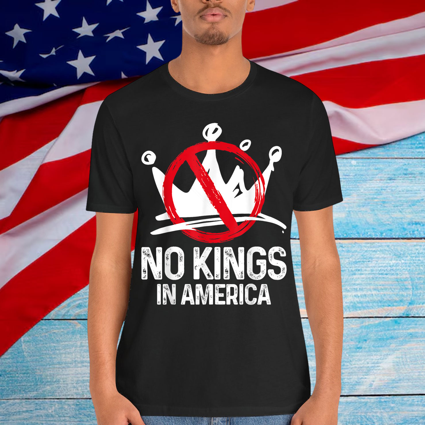 No Kings In America We The People Political For T-Shirt