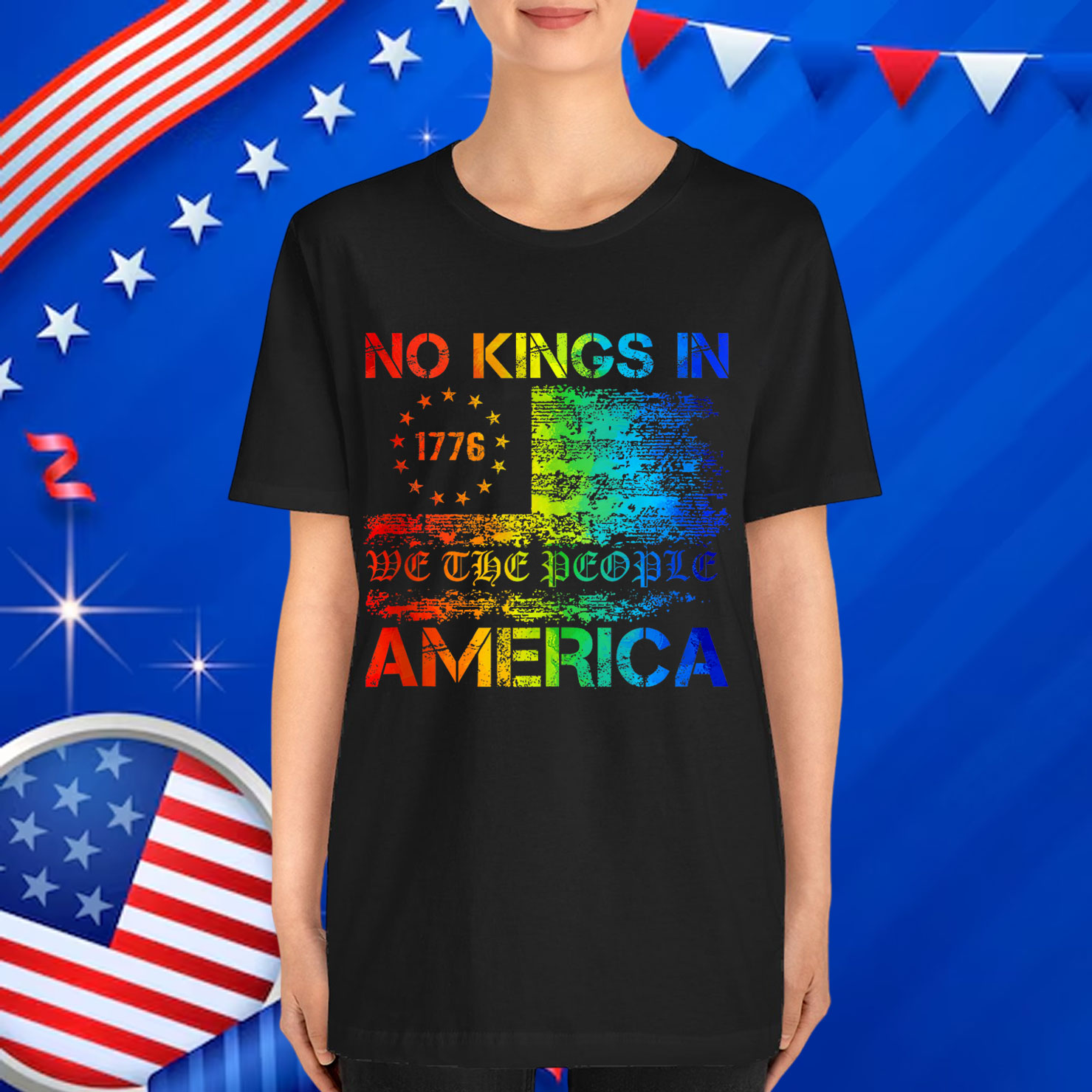No Kings In America We The People Political Protest T-Shirt