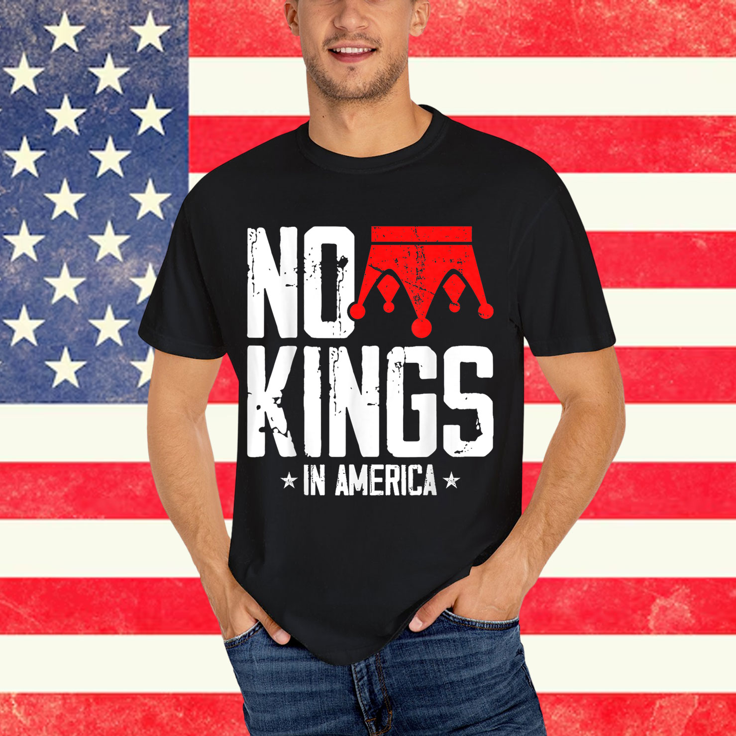 No Kings In America We The People Political Retro Shirt