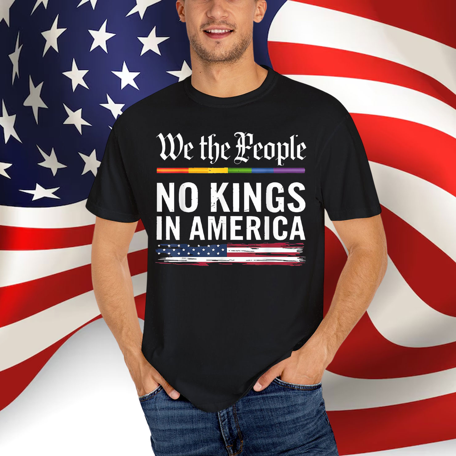 No Kings In America We The People Political T-Shirt