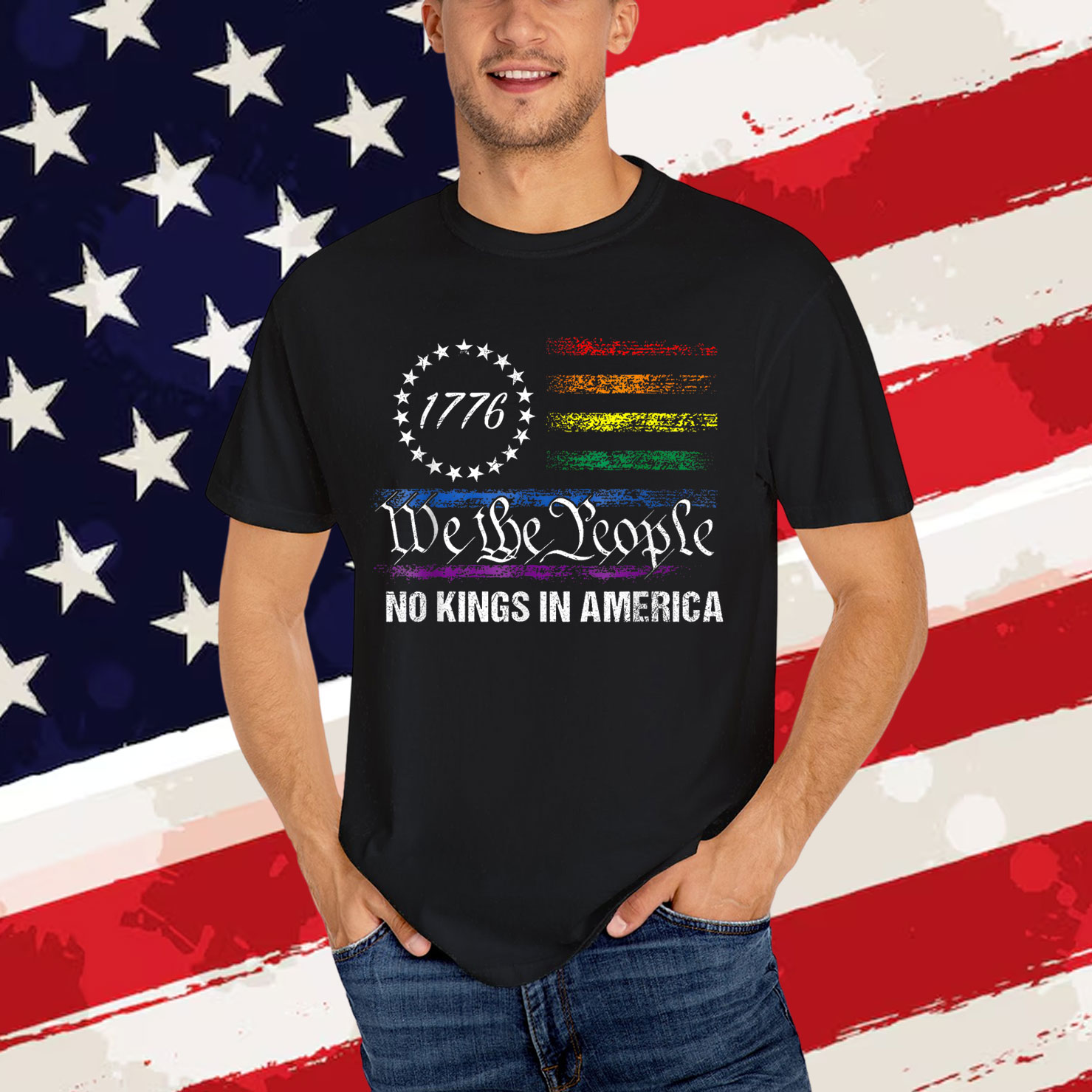 No Kings In America We The People Political T-Shirt