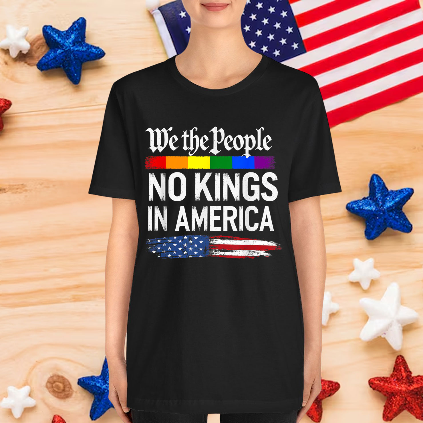 No Kings In America We The People Political T-Shirt