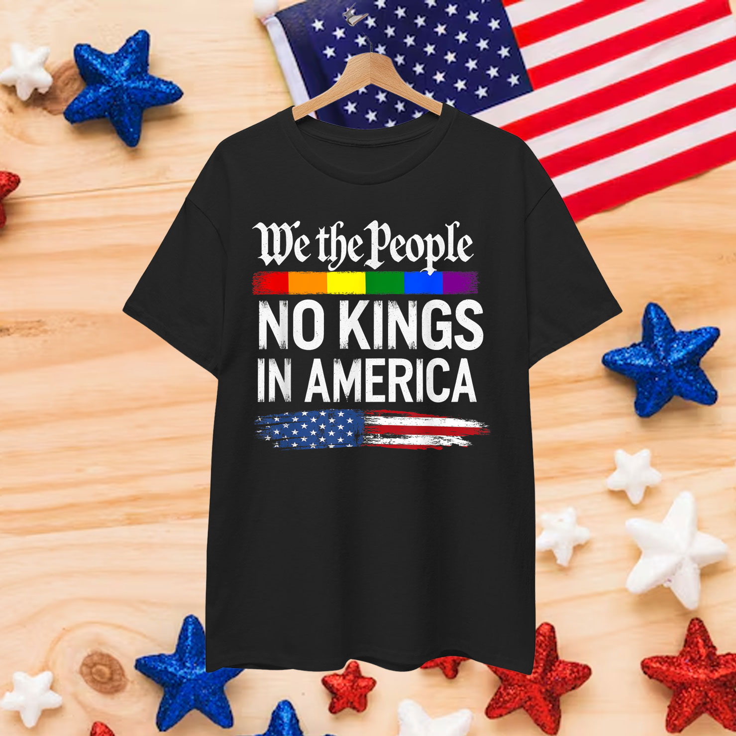No Kings In America We The People Political T-Shirt
