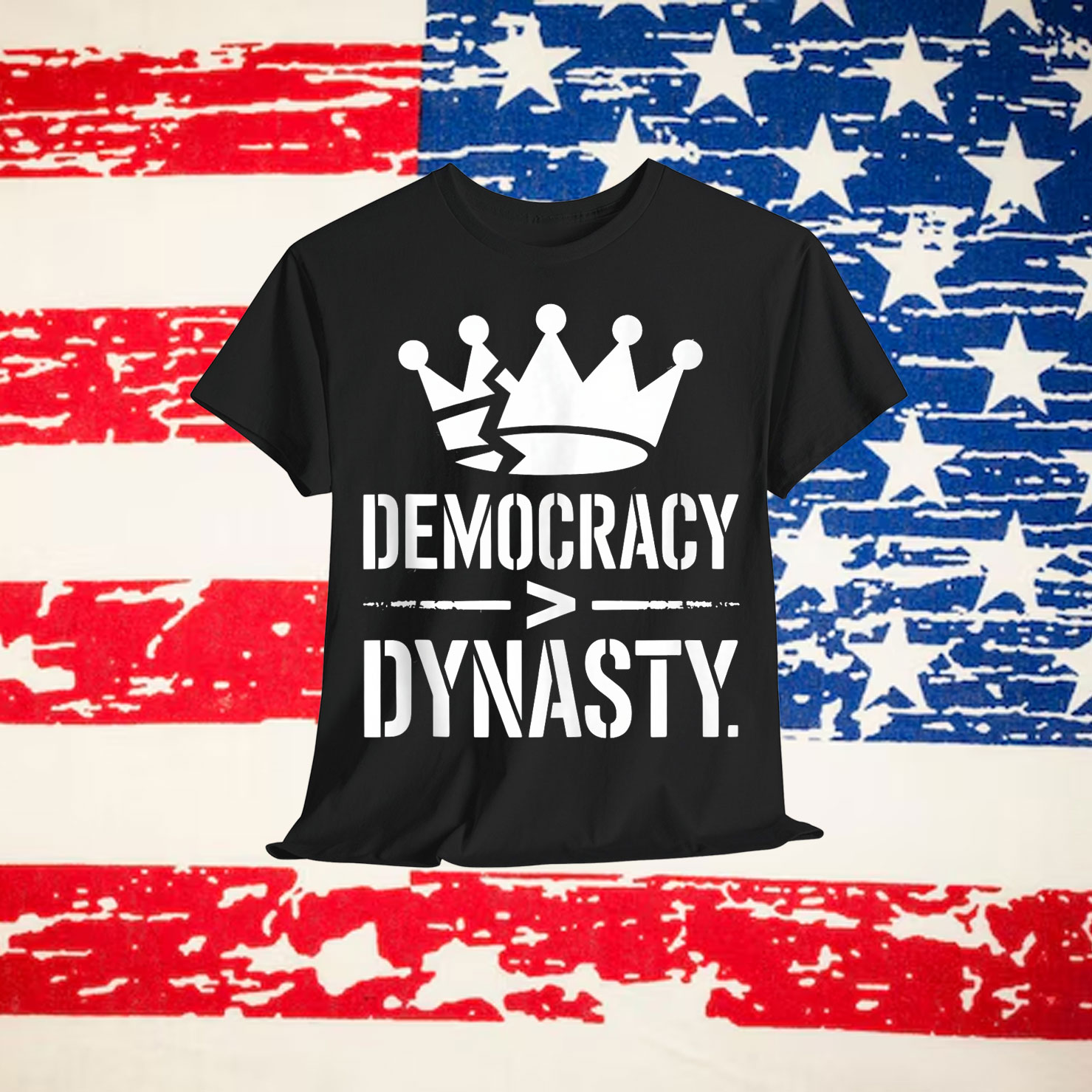 No Kings Just In America Protest Rebellion Liberty Graphic T-Shirt