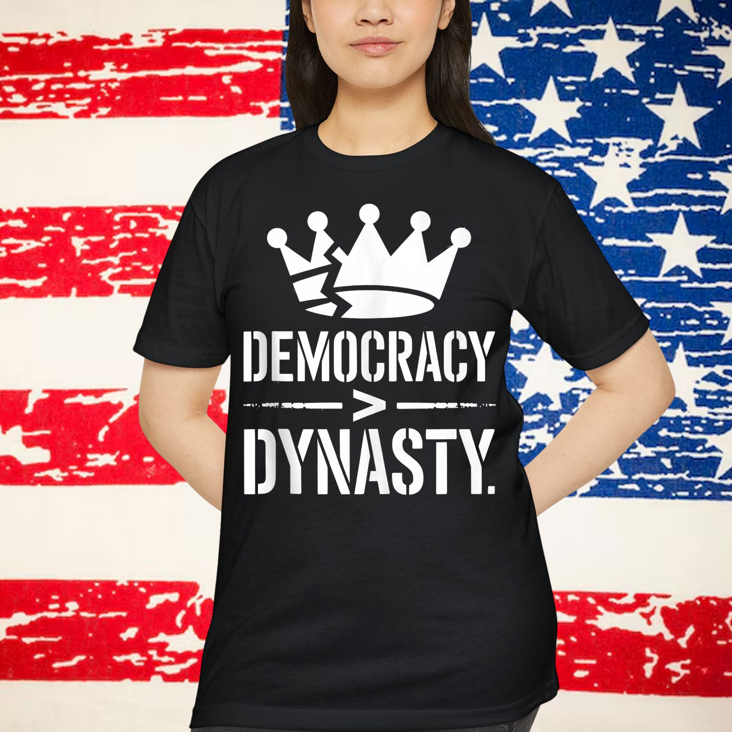 No Kings Just In America Protest Rebellion Liberty Graphic T-Shirt