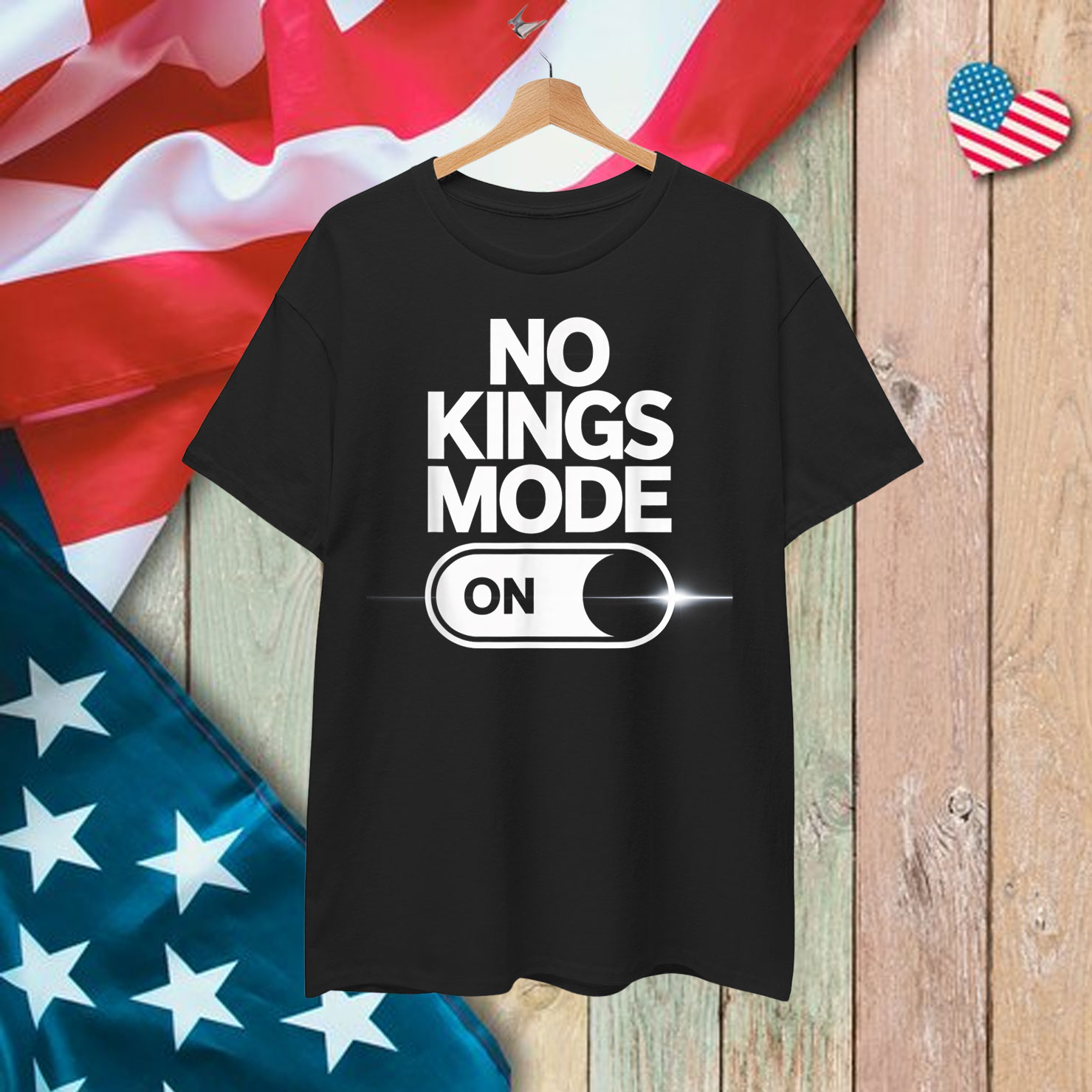 No Kings Mode Rejecting Kings Since 1776 USA T-Shirt