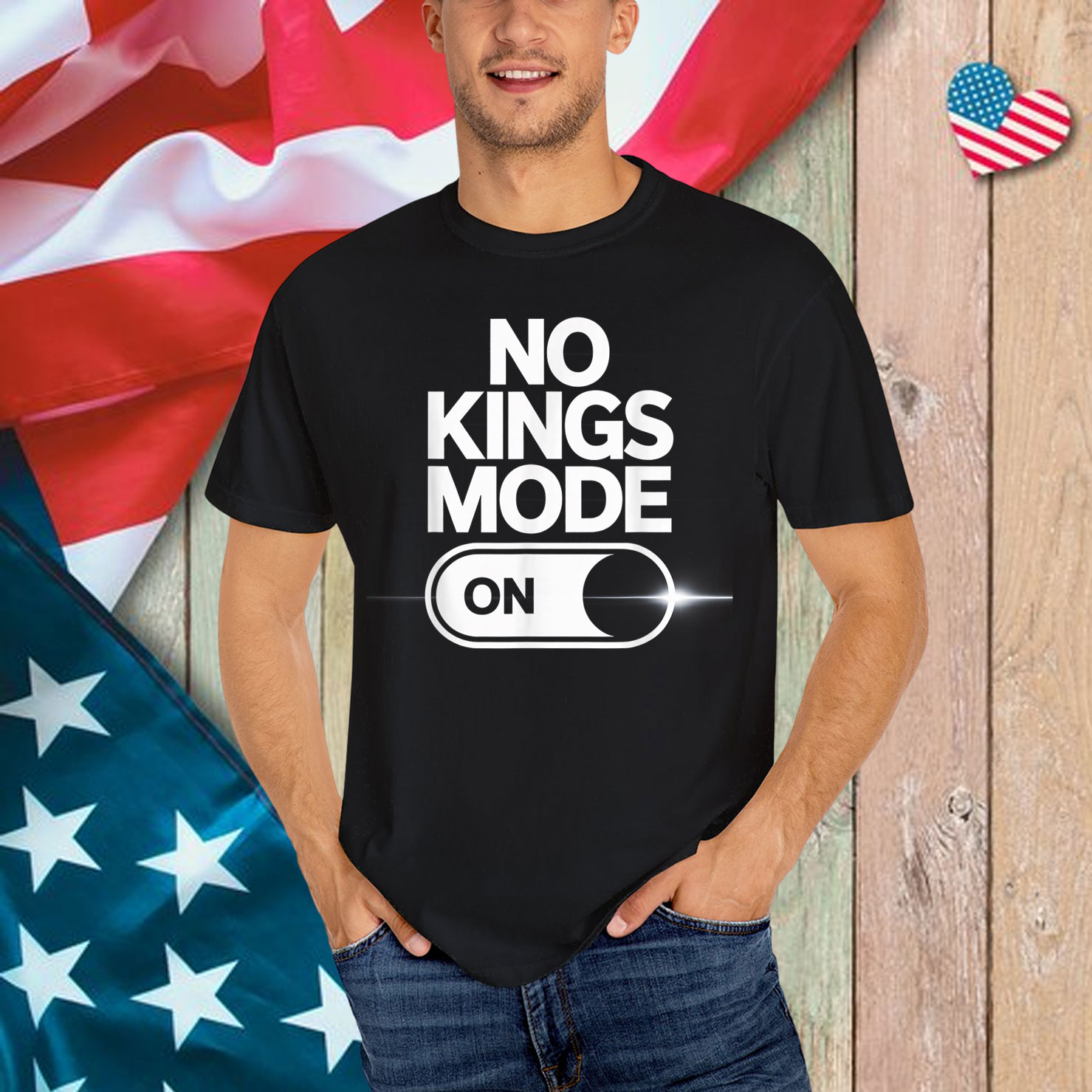 No Kings Mode Rejecting Kings Since 1776 USA T-Shirt