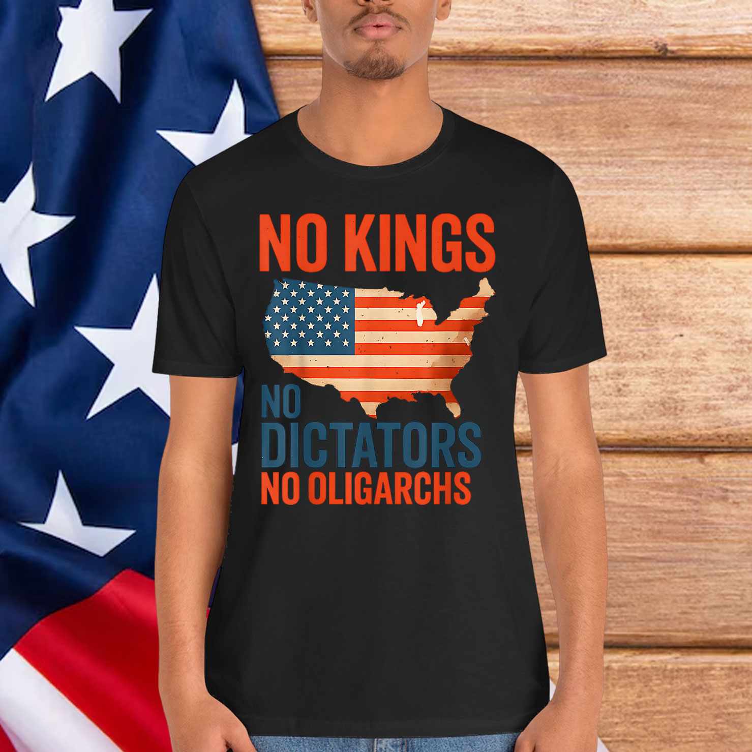 No Kings No Dictators No Oligarchs Anti Oligarchy Resist T-Shirt