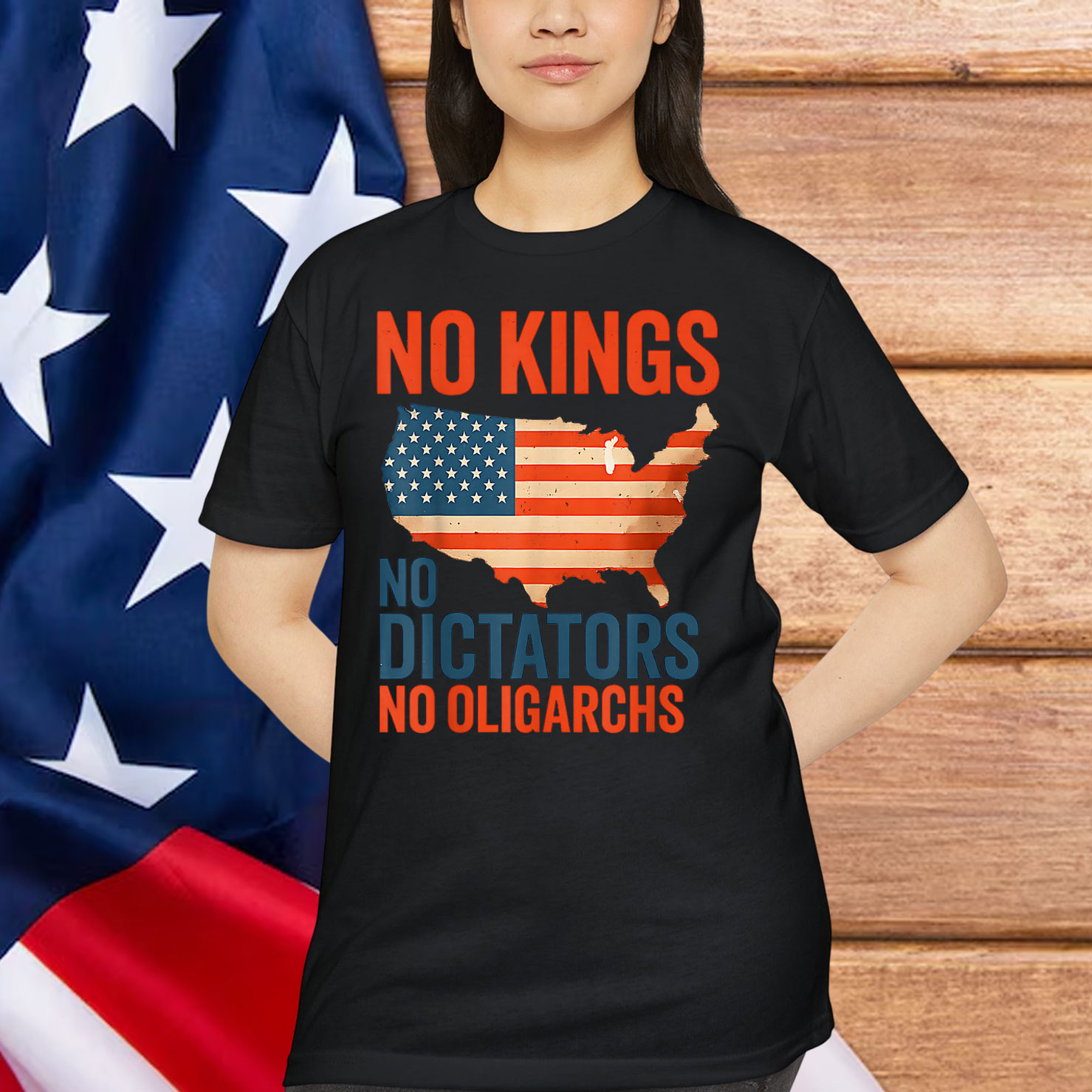No Kings No Dictators No Oligarchs Anti Oligarchy Resist T-Shirt