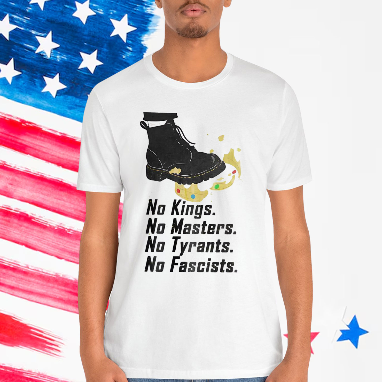 No Kings No Fascists No Tyrants No Nazis T-Shirt