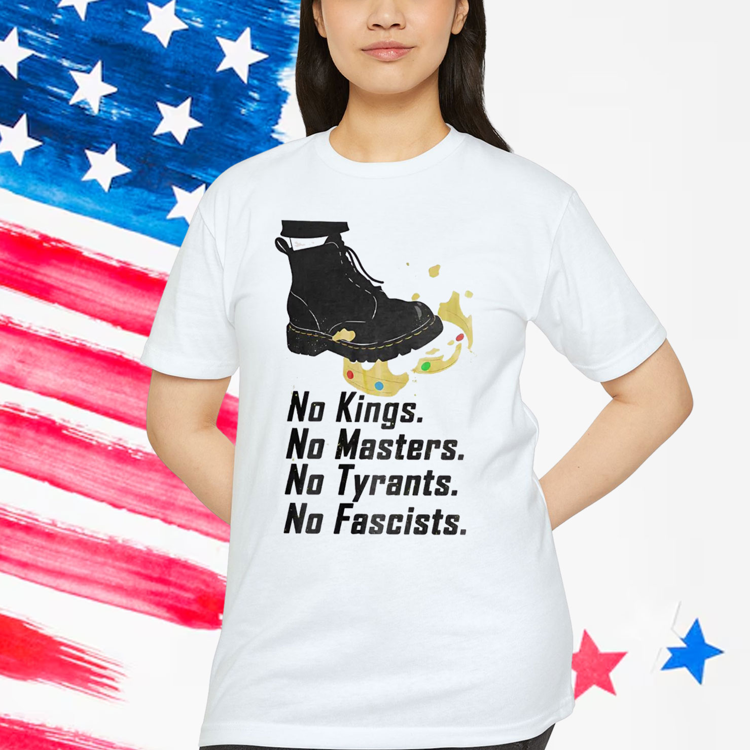 No Kings No Fascists No Tyrants No Nazis T-Shirt