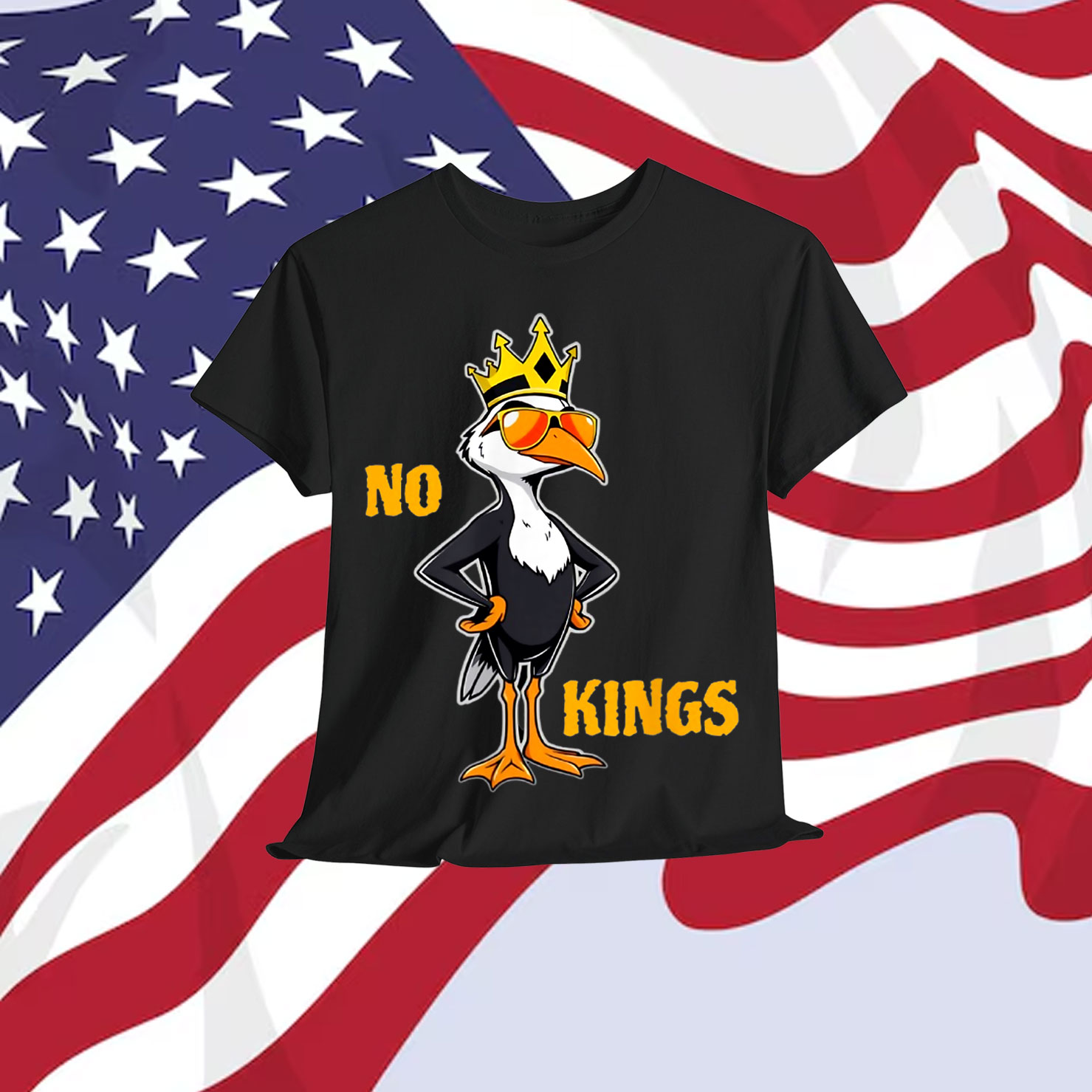 No Kings Political Punk Style Gift for Free Thinkers T-Shirt