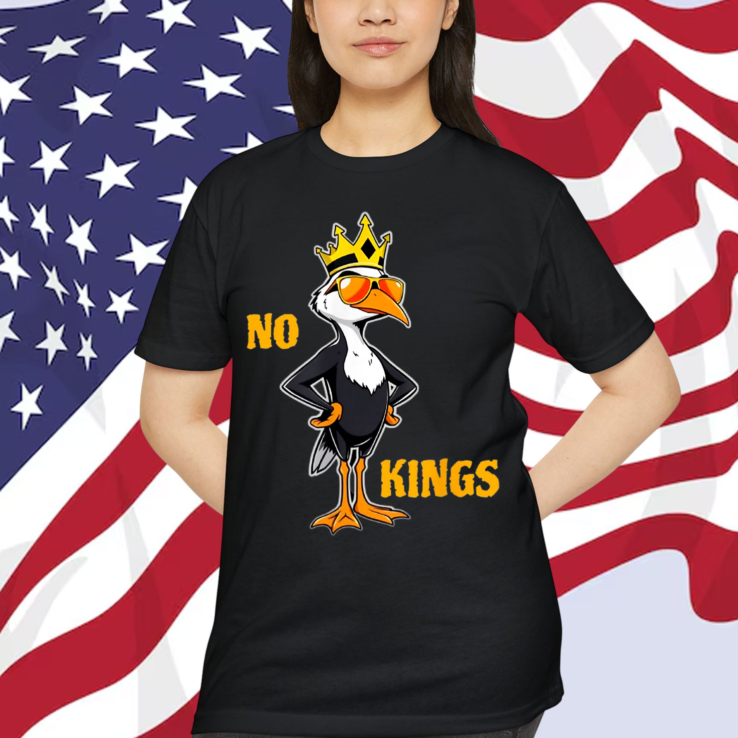 No Kings Political Punk Style Gift for Free Thinkers T-Shirt