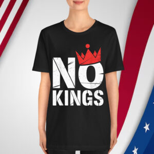 No Kings Protest Democracy Sign Hands Off Crown T-Shirt
