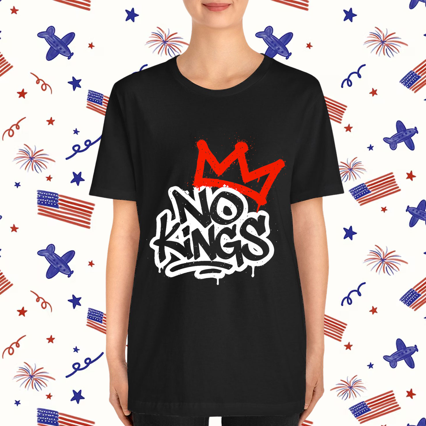 No Kings Protest Sign Premium T-Shirt