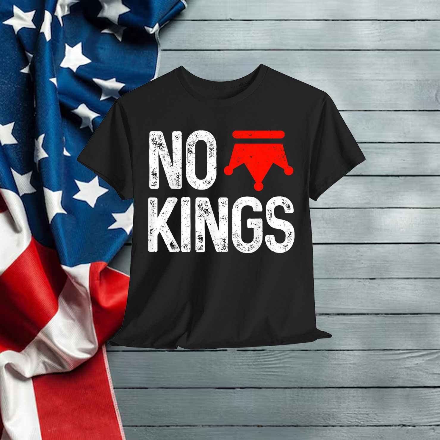 No Kings Protest Symbolic Sign T-Shirt