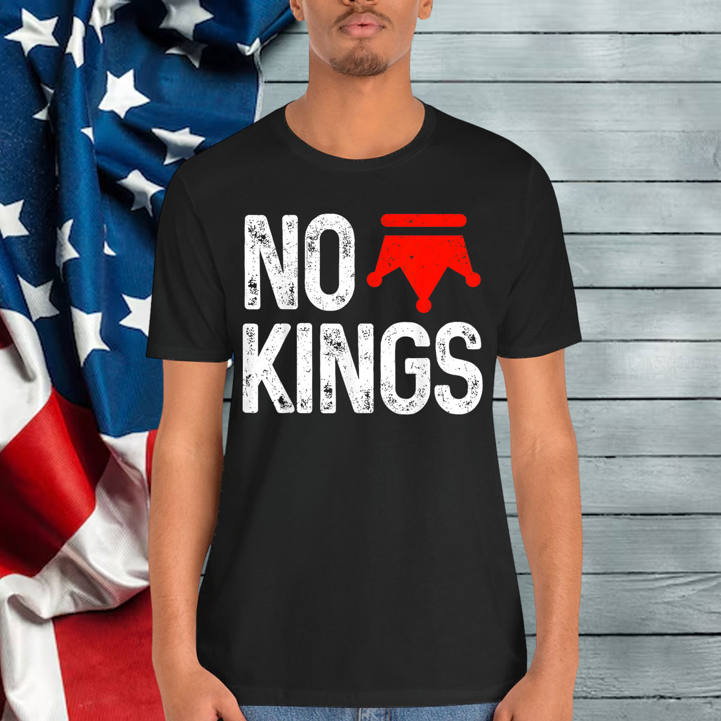 No Kings Protest Symbolic Sign T-Shirt