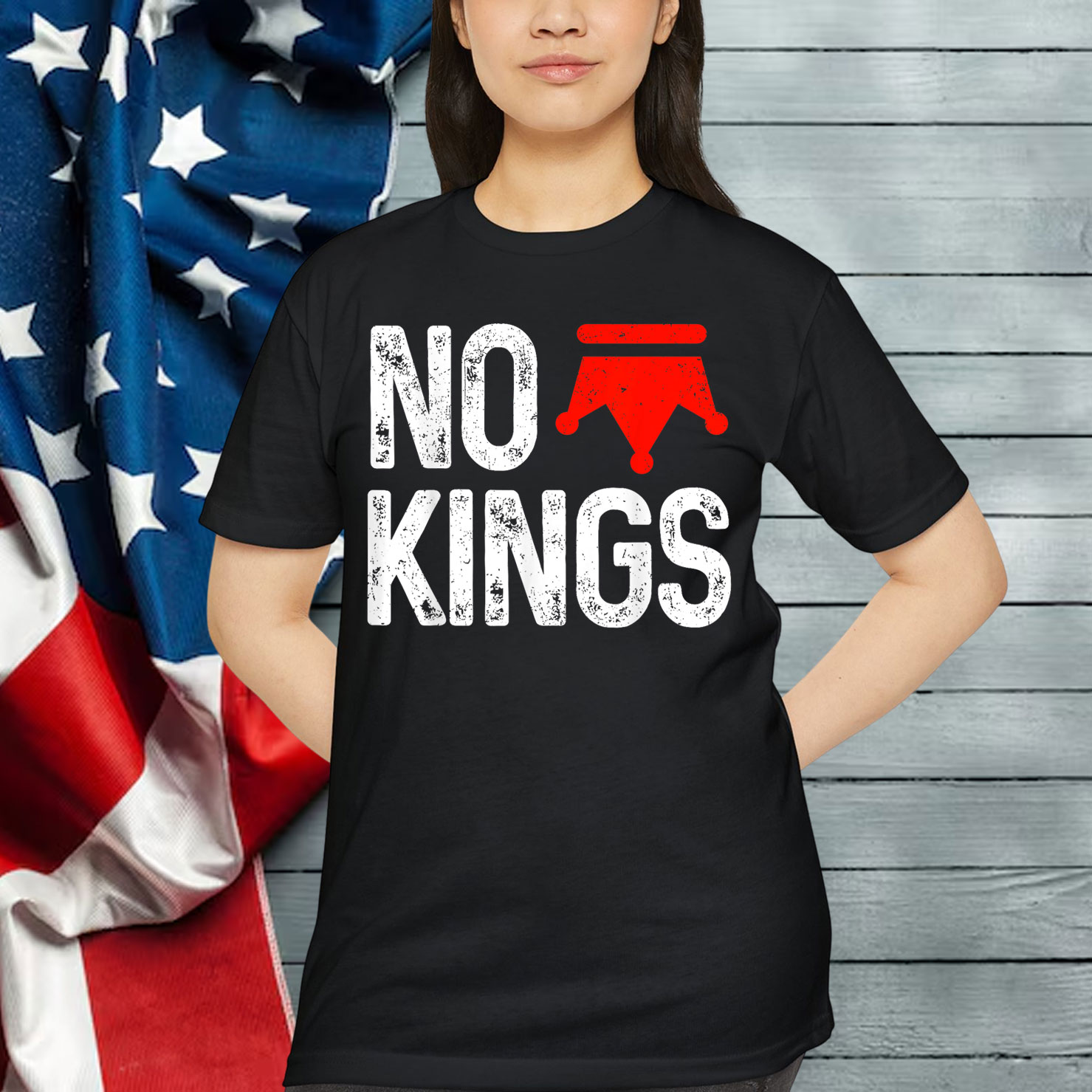 No Kings Protest Symbolic Sign T-Shirt