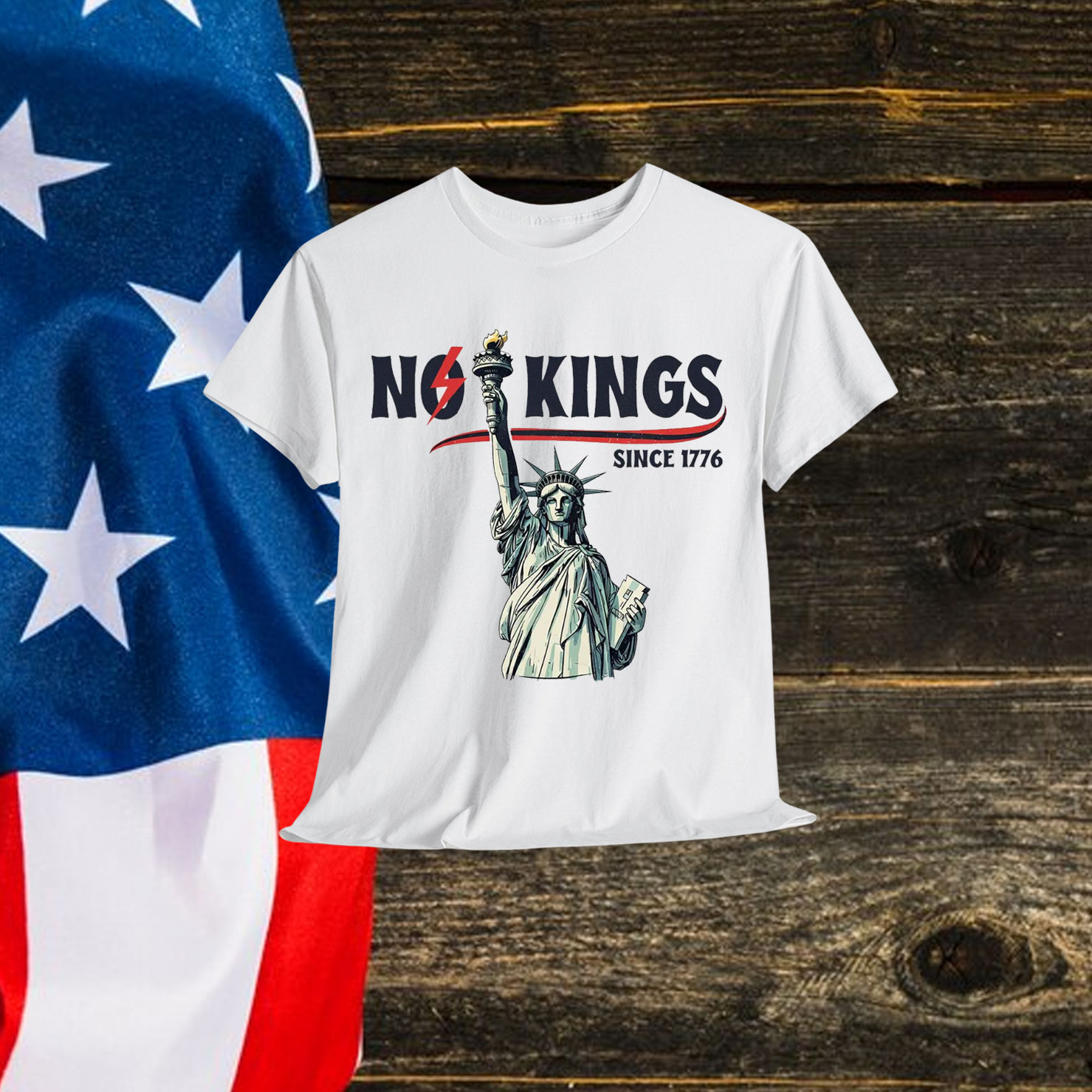 No Kings Since 1776 Resist Crop T-Shirt