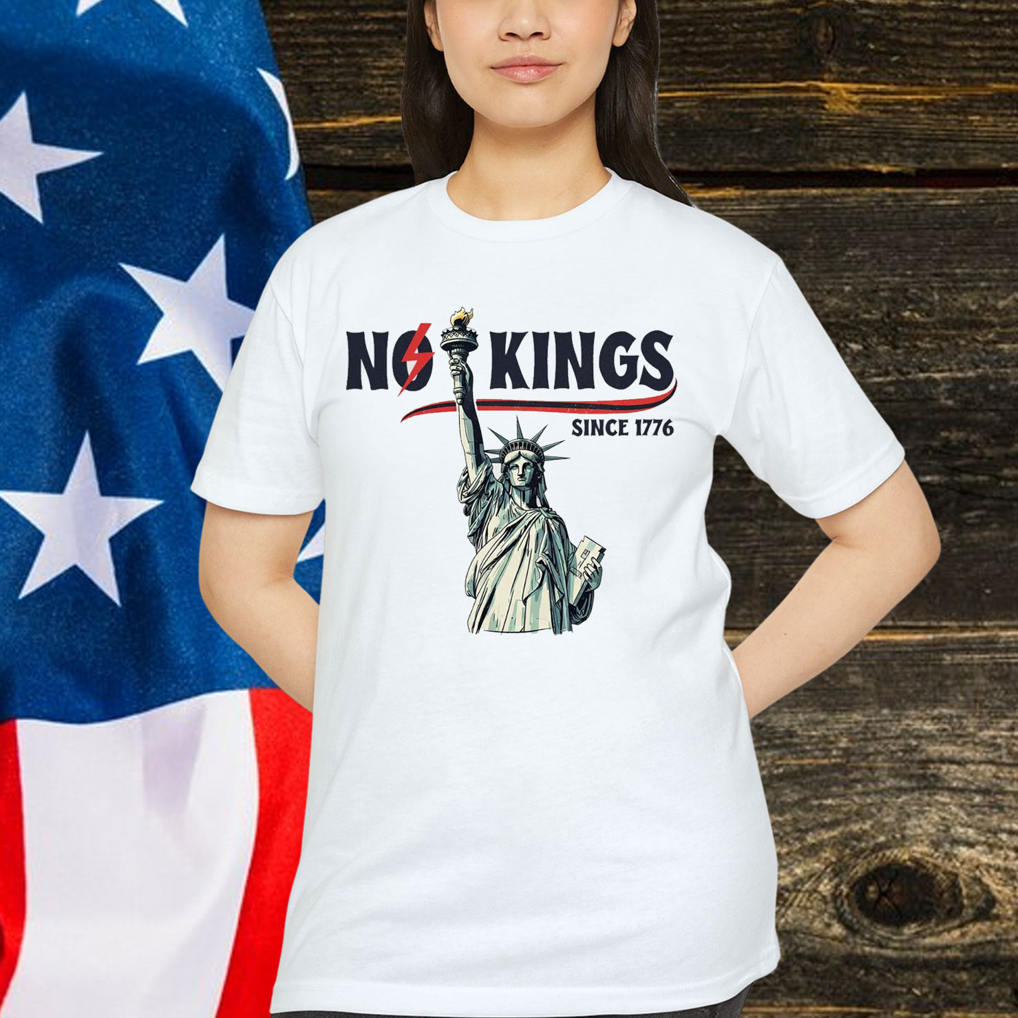 No Kings Since 1776 Resist Crop T-Shirt