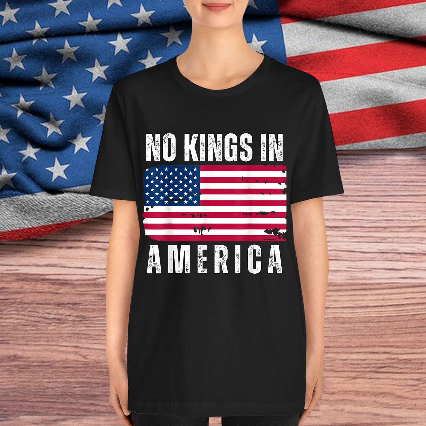 No Kings Vintage Patriotic Freedom Liberty Usa Liberty T-Shirt