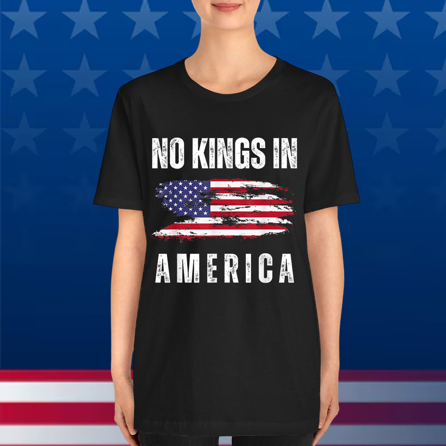 No Kings Vintage Patriotic Freedom Liberty T-Shirt