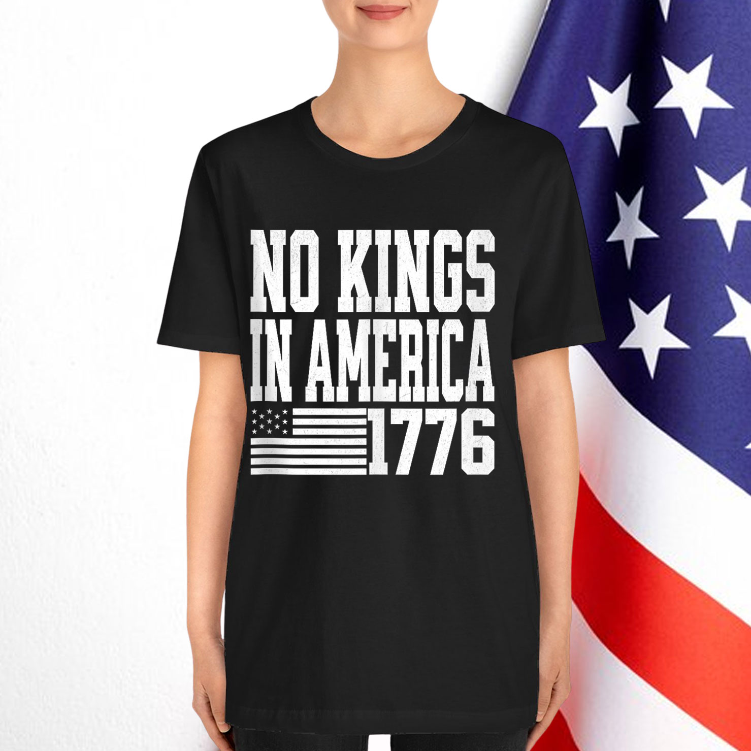No Kings in America 1776 USA T-Shirt